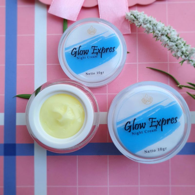 Krim Glow Express Pemutih Wajah Glowing Aman - Cream Glowing