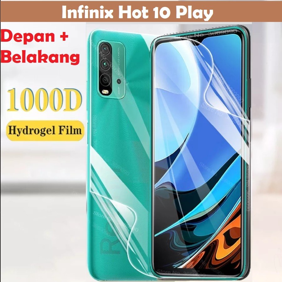 INFINIX HOT 20S 20 5G 12 12i 12 PRO 12 PLAY 11 11S NFC 10 10S 10 PLAY ANTI GORES HYDROGEL CLEAR FULLSET DEPAN DAN BELAKANG SCREEN GUARD JELL DAN ANTI JAMUR PELINDUNG BELAKANG