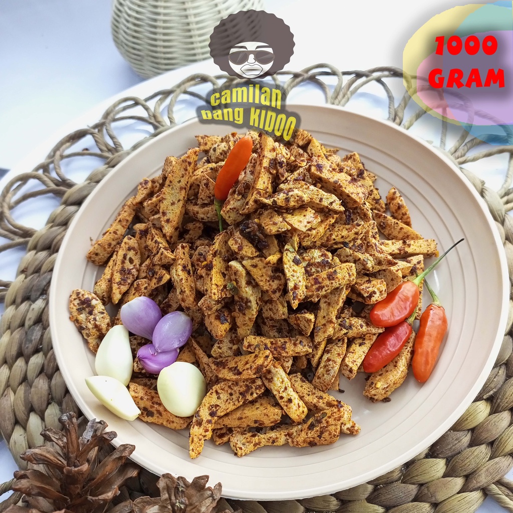 

Cemilan Pedas Basreng Stik/Basreng Viral/Basrek Kriuk Bumbu CIkruh Pedas Daun Jeruk isi 1000 gram/1 kg