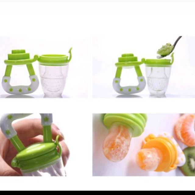 Empeng Teether Gigitan Kenyotan Buah Peralatan Makan MPASI Anak Bayi-warna baby girl