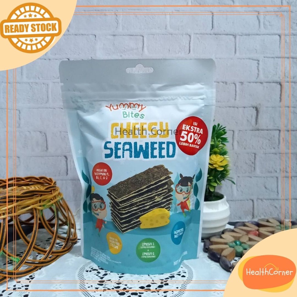 Yummy Bites Cheesy Seaweed 30gr / Kids Baby Snack Rumput Laut