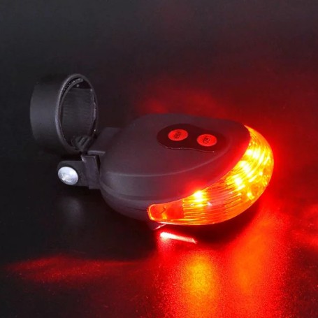 Lampu LED laser merah belakang sepeda gunung TAFFLED Bicycle strobe laser tail light