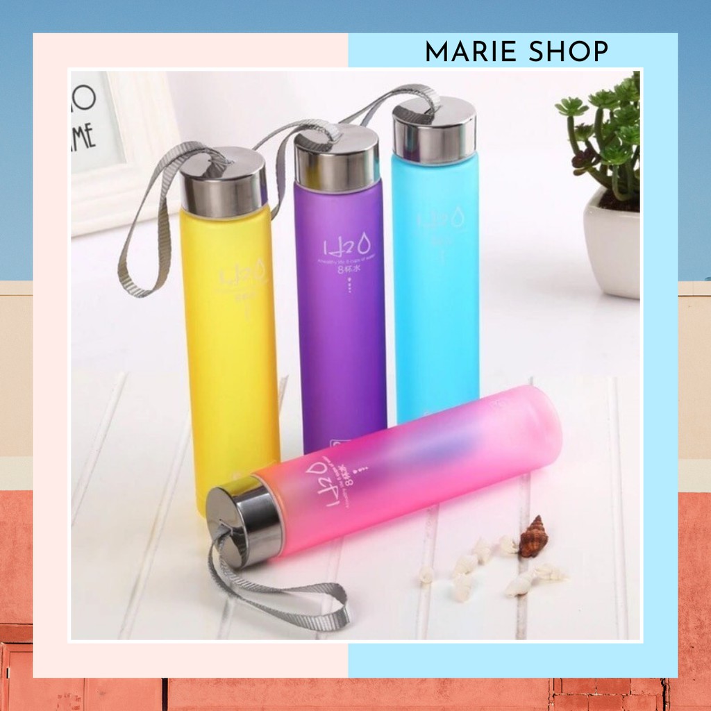 H2O BOTOL MINUM TRANSPARANT UNIK LUCU DEWASA ANAK TRAVELING BOTTLE-1