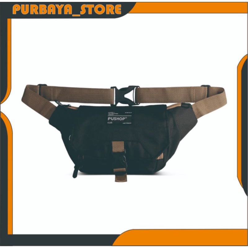 Tas Selempang Pria  PUSHOP Tas Casual Pria Waistbag Pria Keyio