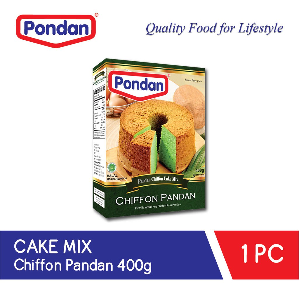 

Pondan cake mix chiffon pandan 400gr | tepung | kue | terigu | cake