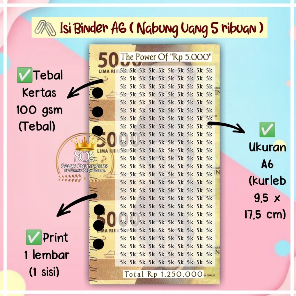 

The Power Of 5000 | Kertas Binder A6