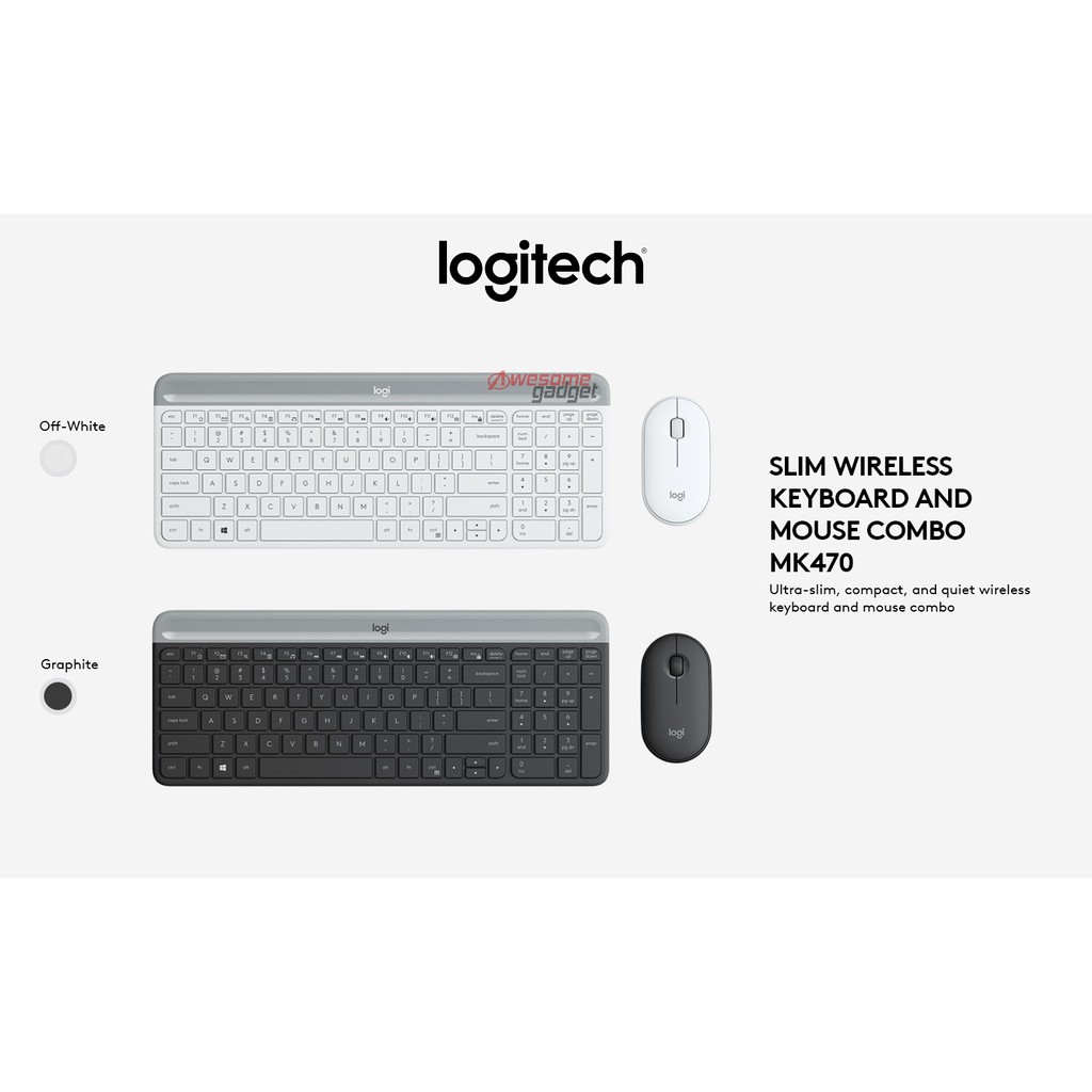 Logitech MK470 2.4 GHz Wireless Silent Keyboard and Mouse Combo