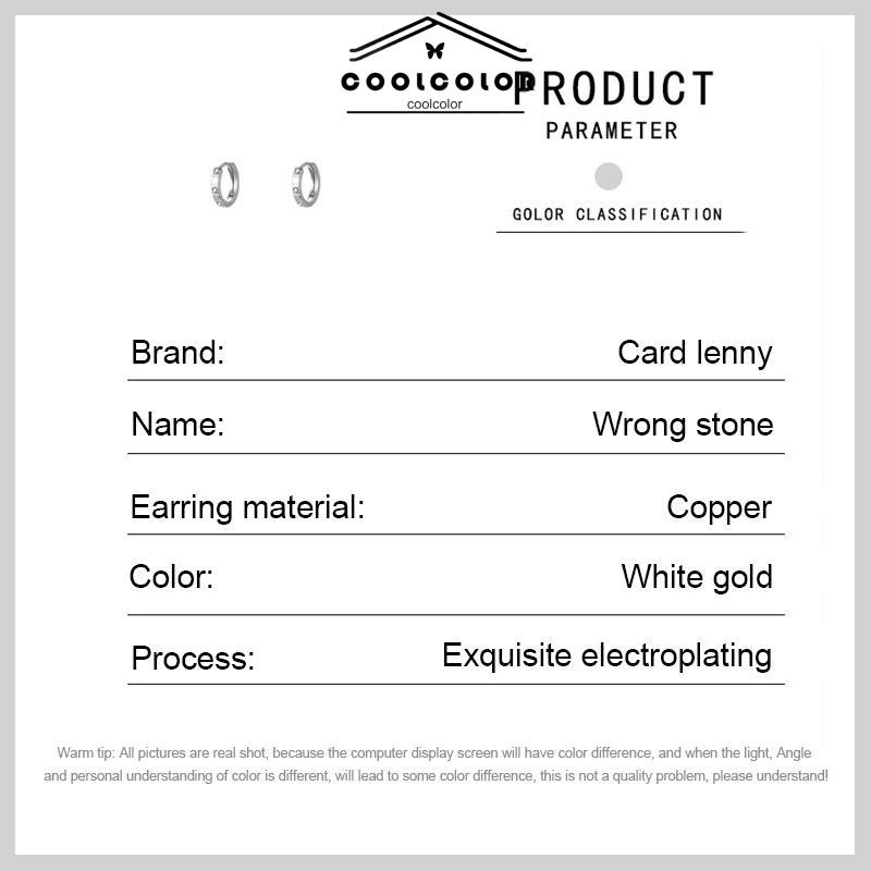 COD❤️1PCS  Temperamen High-end anting zirkon Hoop Earrings Wanita Desain Niche Gesper Telinga Murah Anting Cinta Hati Berlapis Fashion Wanita Sederhana Aksesoris Perhiasan Hadiah Ulang Tahun