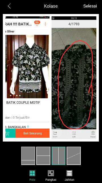 Termurah !!!! Batik Couple Motif Daun Pepaya