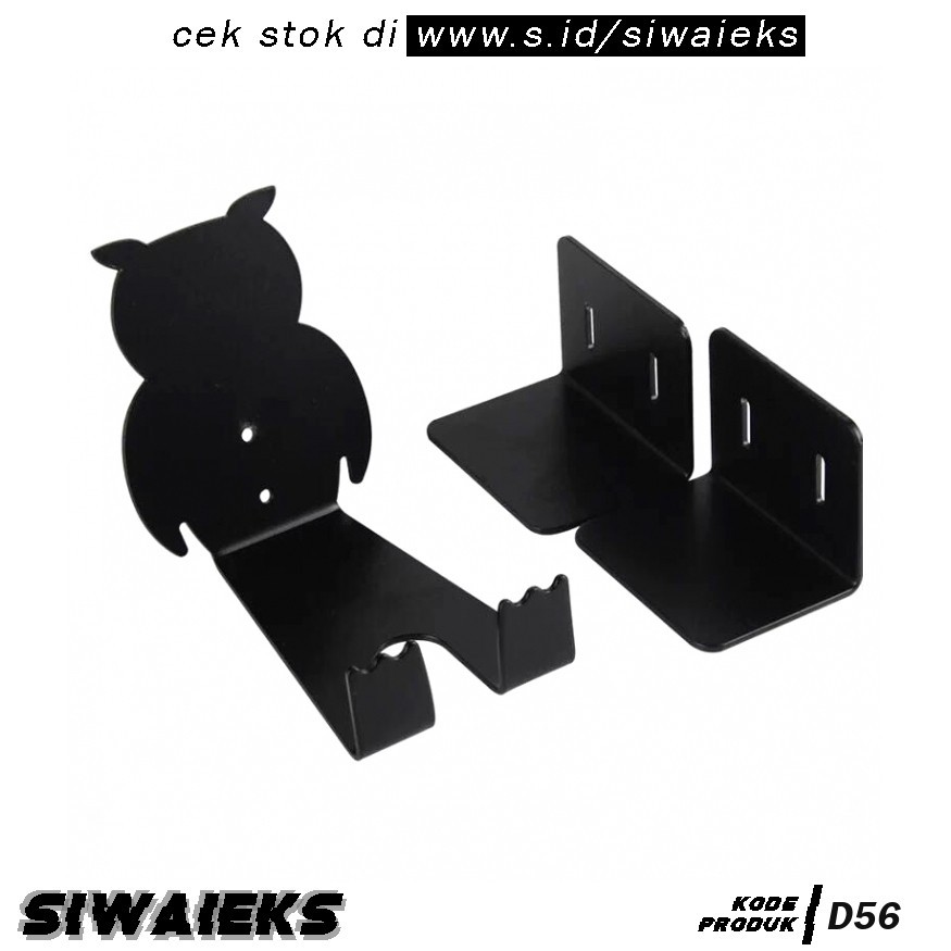 D56 Gantungan Dinding Sepeda Bike Wall Hook Hanger Model Owl SR-BMH1011 Black Grab Medan