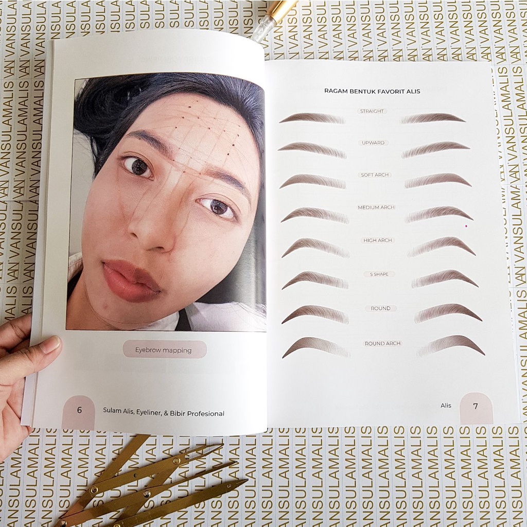 Paket Buku Belajar Sulam Alis, Eyeliner dan Bibir Profesional STANDART INTERNATIONAL BY FANNY CHAN