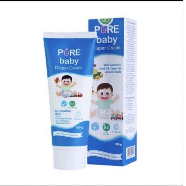 Pure Baby Diaper Cream 200gr - Krim Pencegah Iritasi dan Ruam Popok pada Bayi