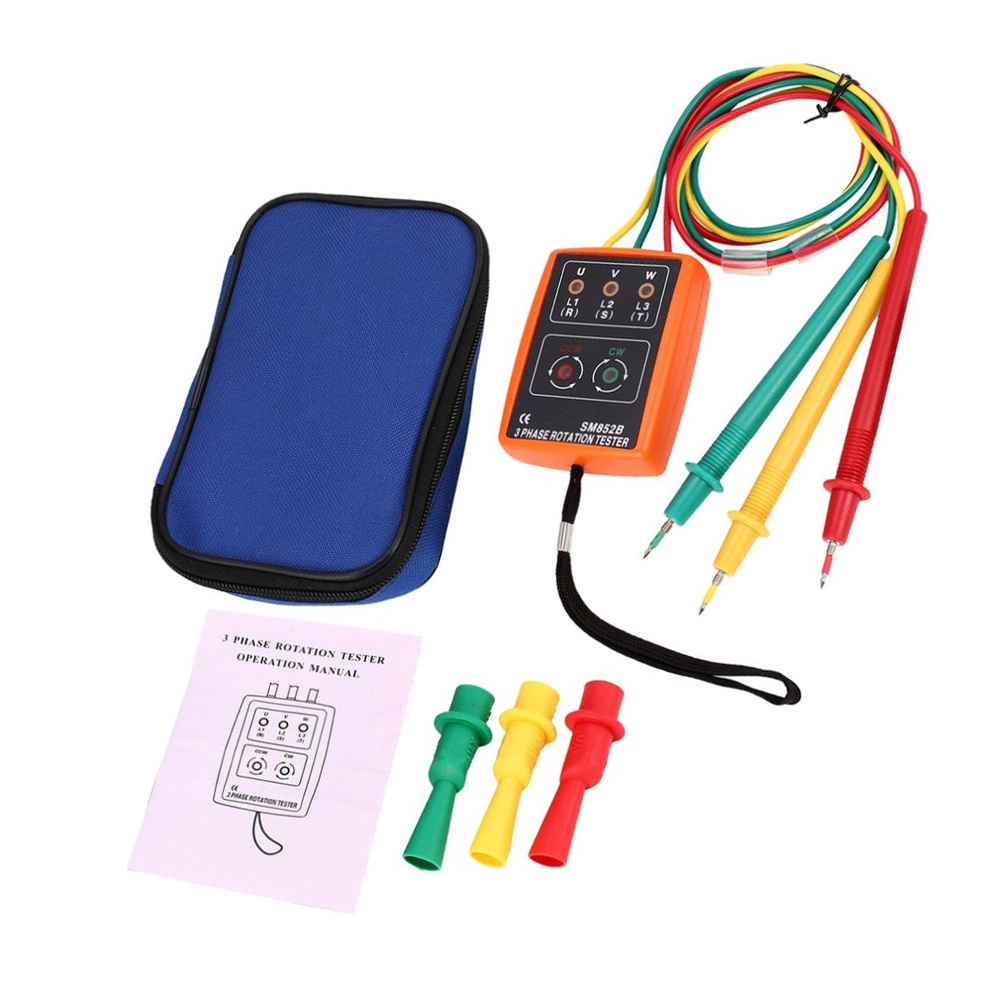 SM852B Digital Phase Sequence Meter Three-phase AC Phase Sequence Meter