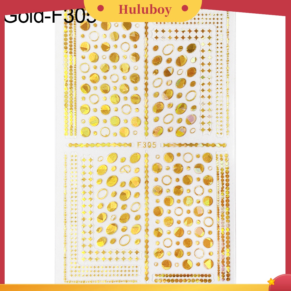 Huluboy Huluboy♡ Stiker Decal Motif Geometri Simple Untuk Dekorasi Nail Art DIY