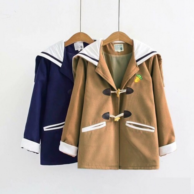 Bitten Carrot Jaket Kawaii Sailor Toggle