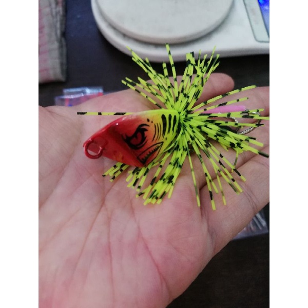 Umpan pancing casting TRIANGLE JUMP FROG kayu handmade