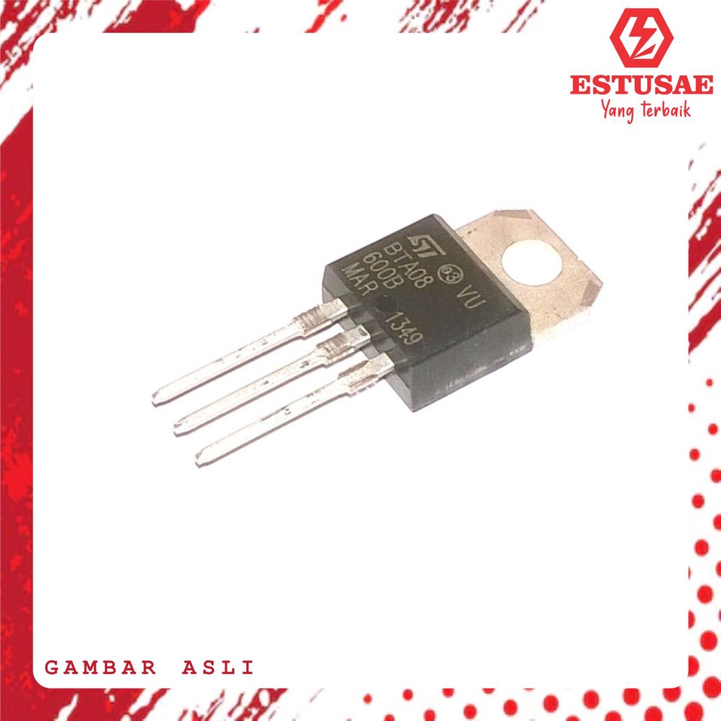 Transistor IC REGULATOR BTA08 BTA-08 600b TRIAC 8a 600 ST CHN ORIGINAL-ESTUSAE