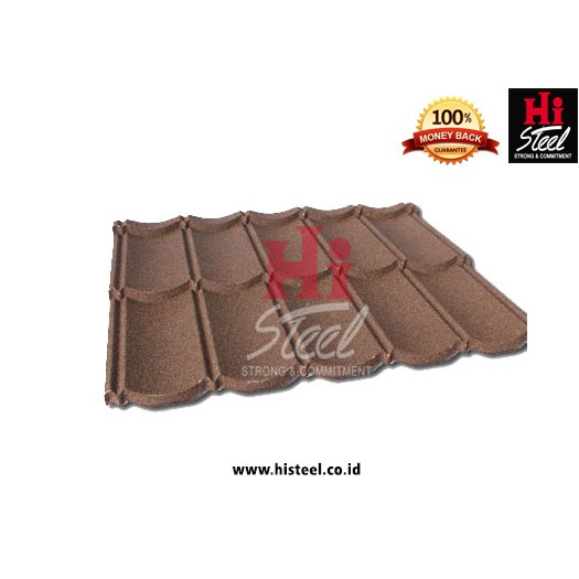Genteng Metal Pasir Multiroof 2 X 5 X 0.40mm - Coffee Brown