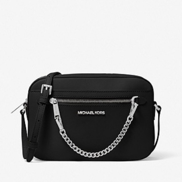 MICHAEL KORS Jet Set Large Saffiano Leather Crossbody Bag black MK