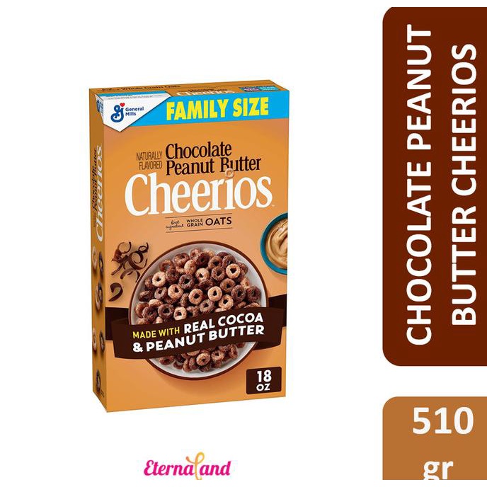

Cheerios Chocolate Peanut Butter - Sereal Rasa Cokelat Selai Kacang