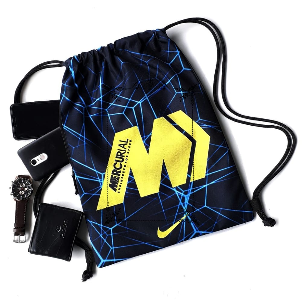 Murah Tas Serut String Bag Gymsack Tas Futsal Sepak Bola Tas Olahraga Nike Mercurial Blue Keren