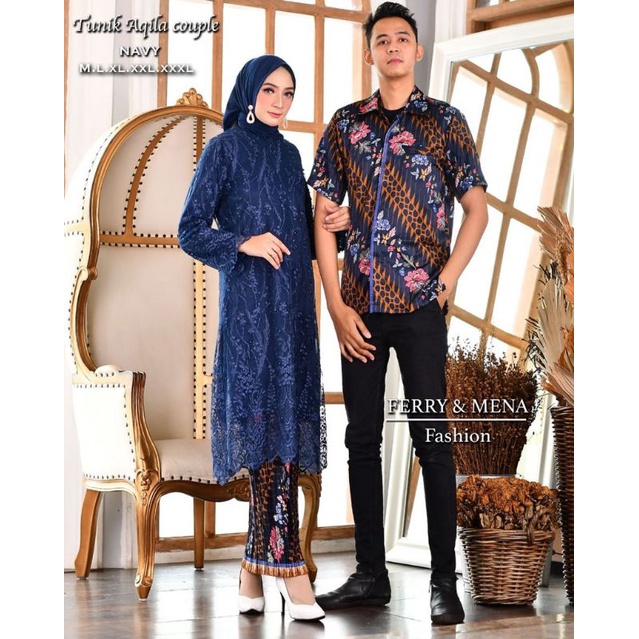 couple kebaya tunik modern//couple tunangan//fashion wanita