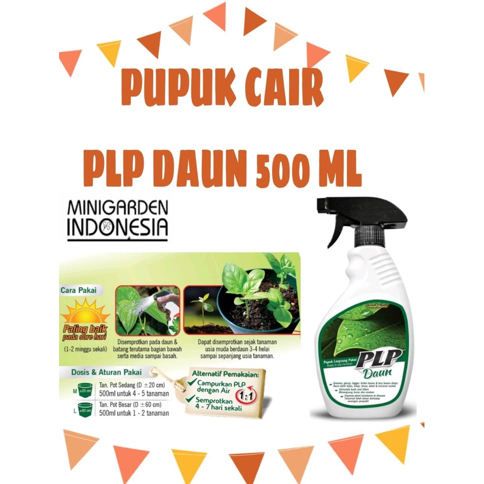 PLP DAUN 500 ML PUPUK CAIR SIAP PAKAI kilap daun hijau cegah rontok busuk akar