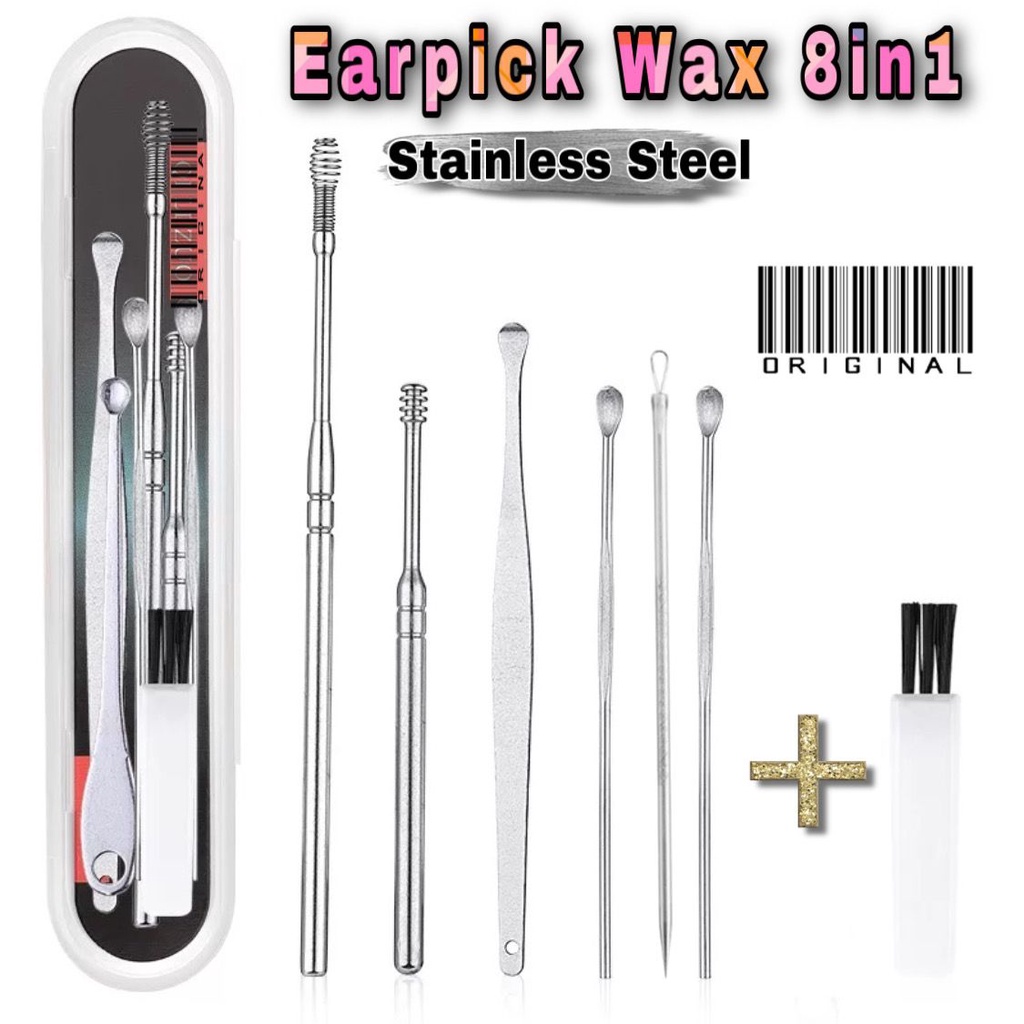 SALE Alat Pembersih Telinga Korek Kuping Ear Wax Picker 7 PCS