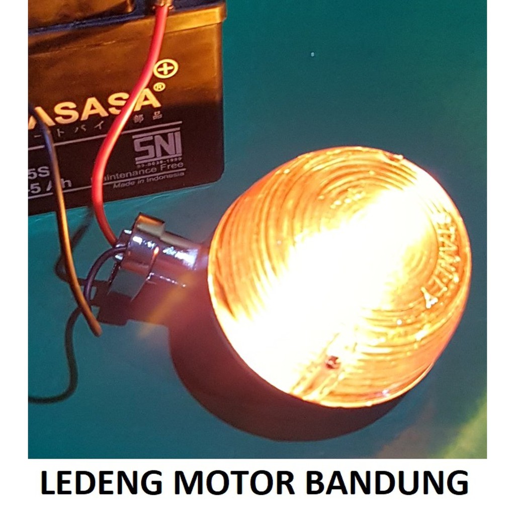 Sr Lampu Sen Cb100 Sein Cb 100 Sign Clasic Casing Besi Crome
