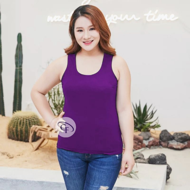 Singlet Wanita XXL / JUMBO / Tanktop Tali Lebar XXL / JUMBO / Tank Top JUMBO-Ungu