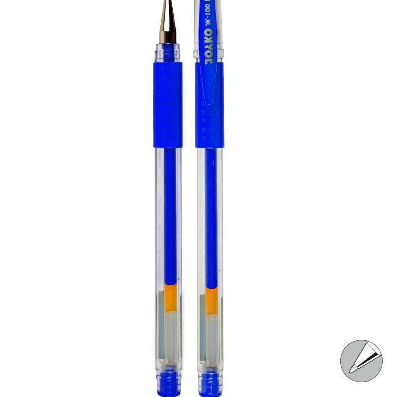 

JOYKO Gel pen JK-100 blue biru 0.5mm pulpen pena 1 PACK / 12Pcs
