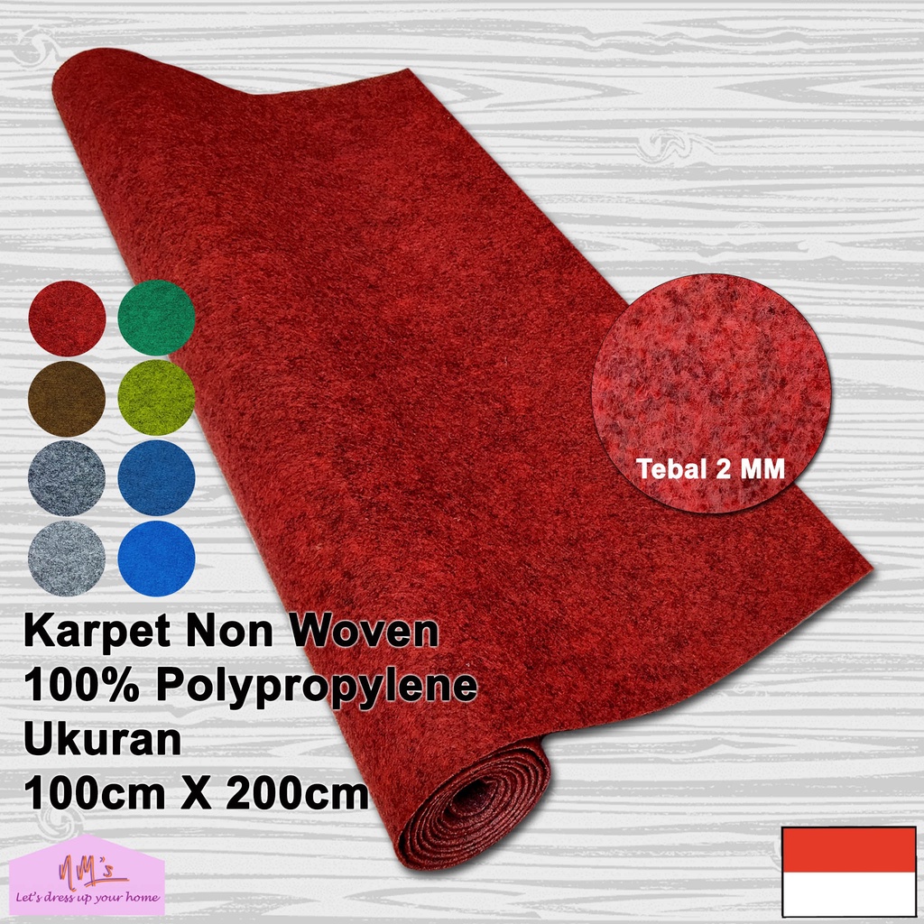 Jual Karpet Non Woven Lantai Brudu Bludru Polos Alas Kasur Duduk Masjid