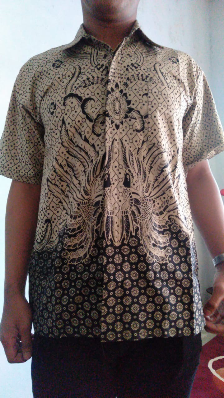 Bswart Batik Hrb026 Kenongo Hem Pendek Padi Pekalongan M L Xl Batik Pria Murah Modern Grosir
