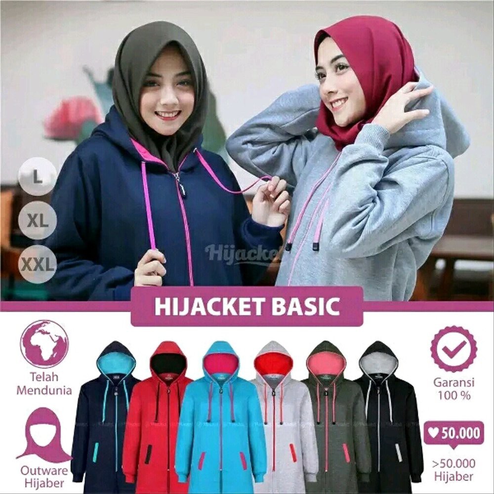 COD - Hijacket Basic Jaket Hijab Wanita - Hijaket Original Limited