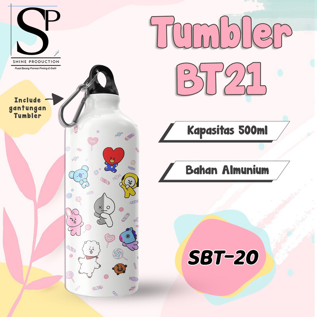 Tumbler BT21 Botol Minum BT21 Tempat Minum Motif BT21