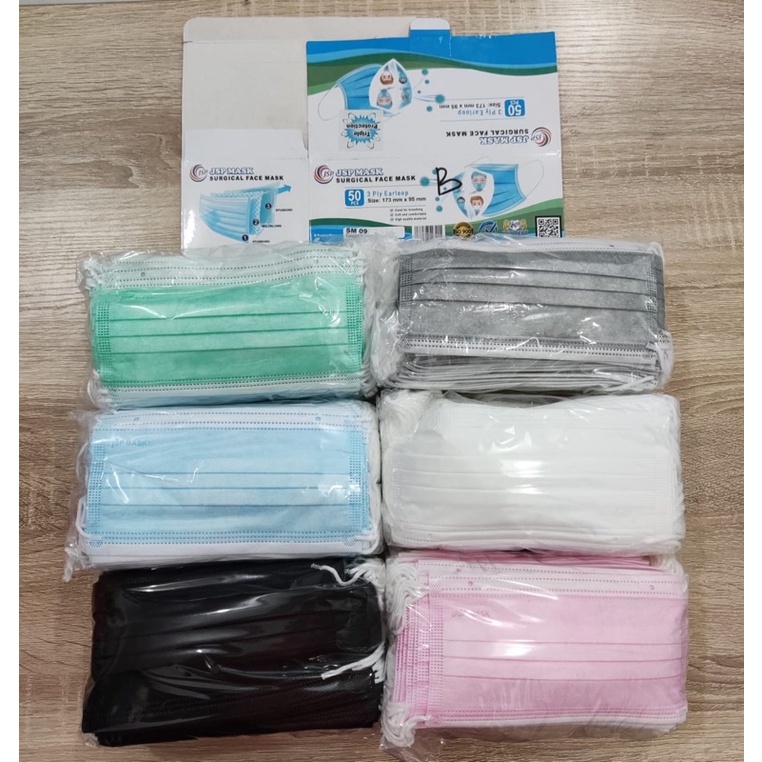 masker JSP 3ply Earloop isi 50/box masker jsp putih | masker jsp hijau | masker jsp biru