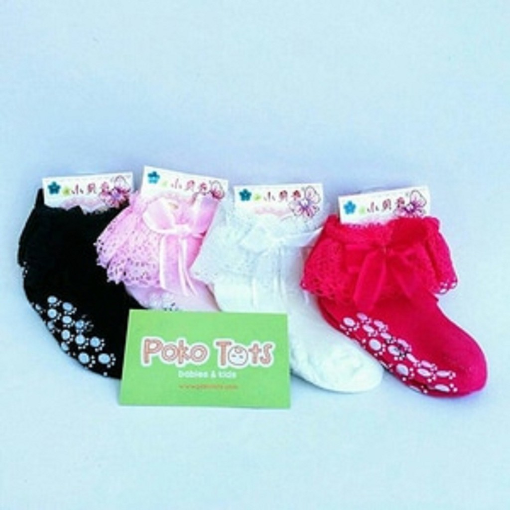 Kaos Kaki Renda Anak Pita S-L Baby Socks untuk Pesta Party