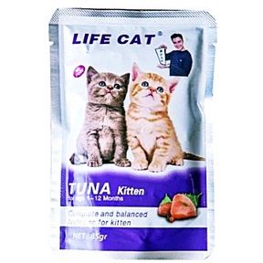 Makanan Kucing Basah Life Cat Pouch 85Gr Free Vitamin Wet Food