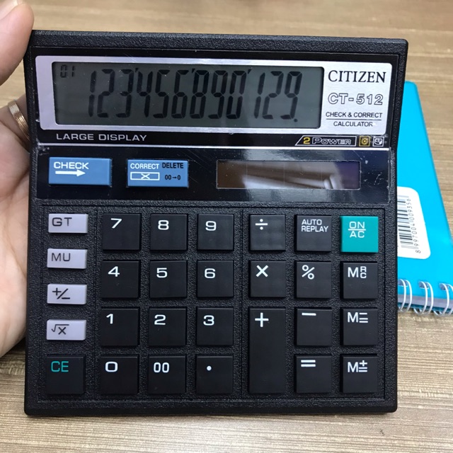 

KALKULATOR CITIZEN KW SUPER TIPE CT-512 BLACK//12 DIGIT//TERDAPAT 99 STEPS CHECK&CORRECT//IMPORT//