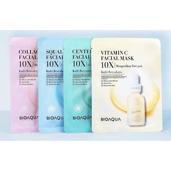 ✦SINAR✦ Bioaqua Bio Aqua Collagen Facial Mask 10x | Sheet Mask Essence - 28ml