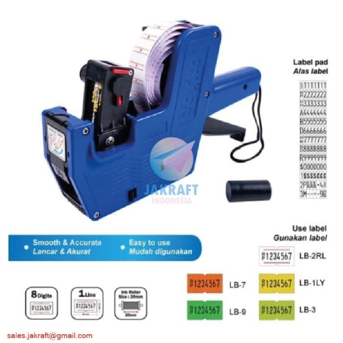 

Alat Cetak Stiker Label Harga 1 Baris JOYKO MX-5500M Price Labeller CUCI GUDANG