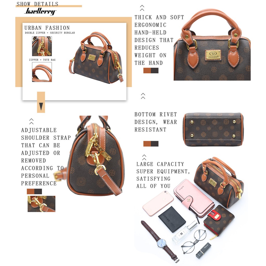 Tas Wanita 2 in 1 Jinjing Selempang / Hand Bag Premium Leather 8853