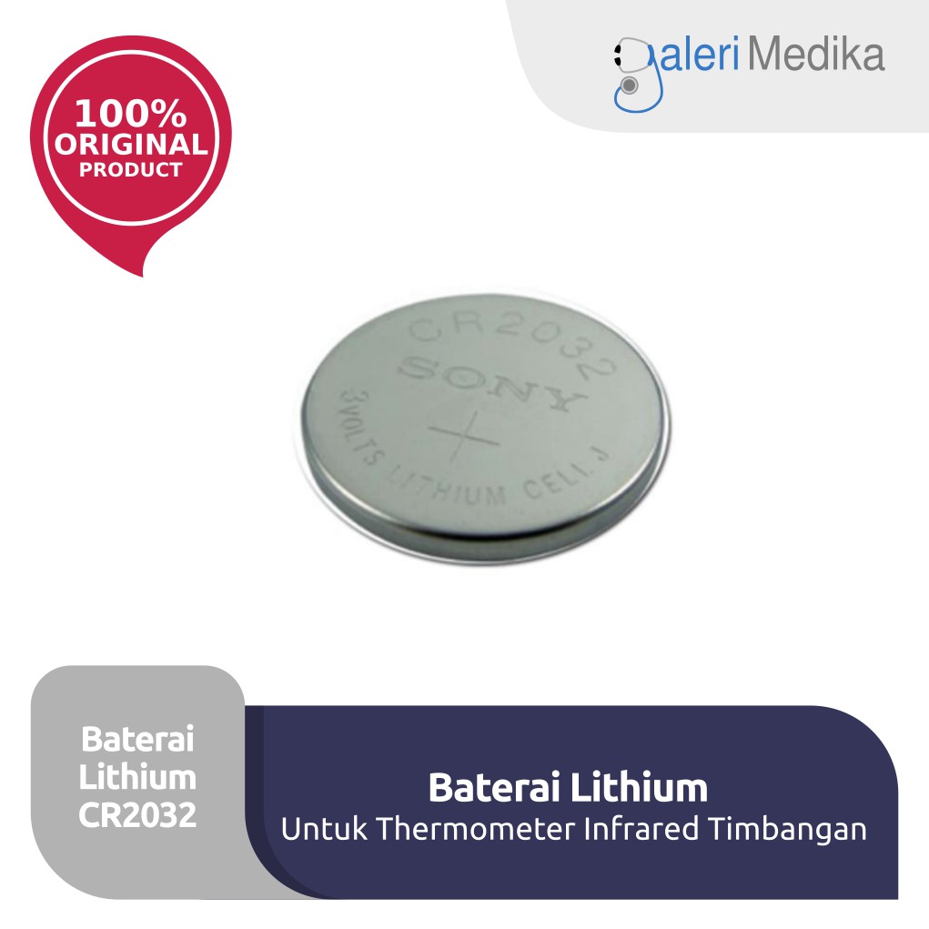 Baterai Lithium CR2032 Kancing Termometer Thermometer Infrared Timbangan