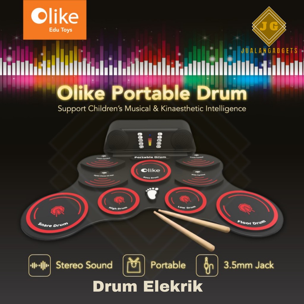 Olike Drum Elektrik / Portable Drum - Garansi Resmi