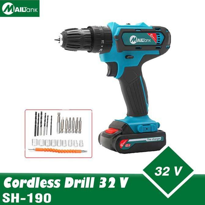 -READY- MESIN BOR CORDLESS DRILL 32V SH190 MAILTANK