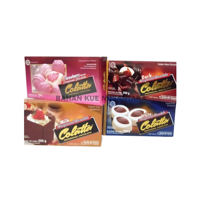 

CHOCOLATE COMPOUND COLATTA COKLAT BATANG LELEH KEMASAN 250GR