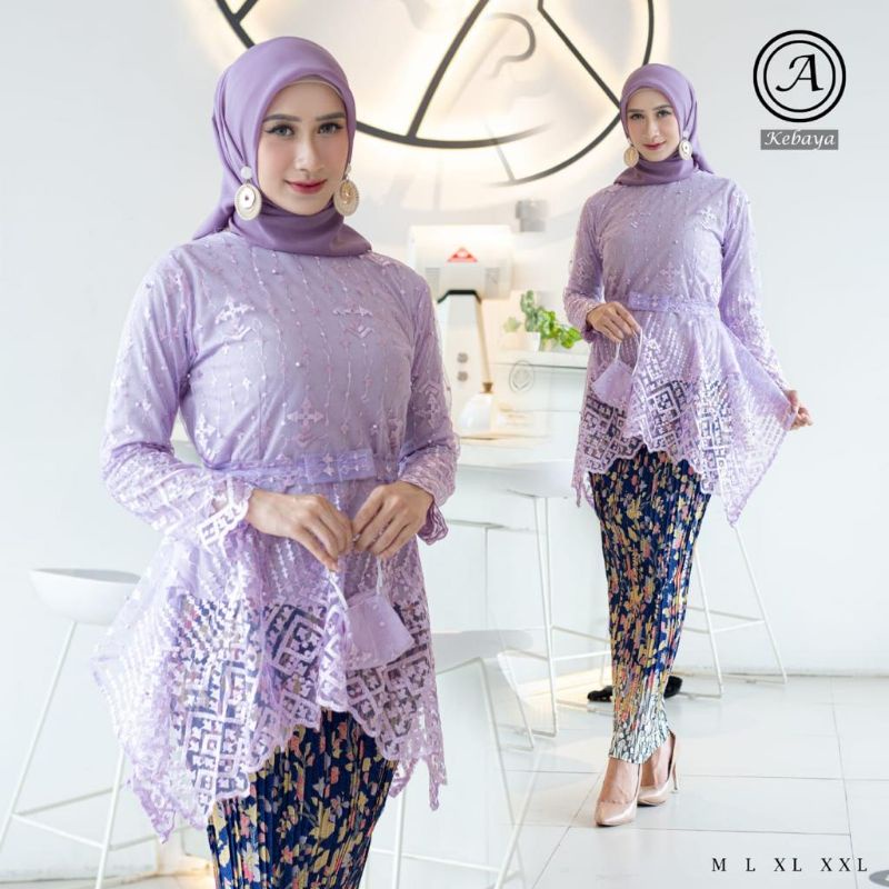 News Kebaya modern kebaya Sahara Kebaya TILLE Tebal Full puring + pita  Kebaya kekinian Kebaya pagar ayu kebaya pesta kebaya wisuda