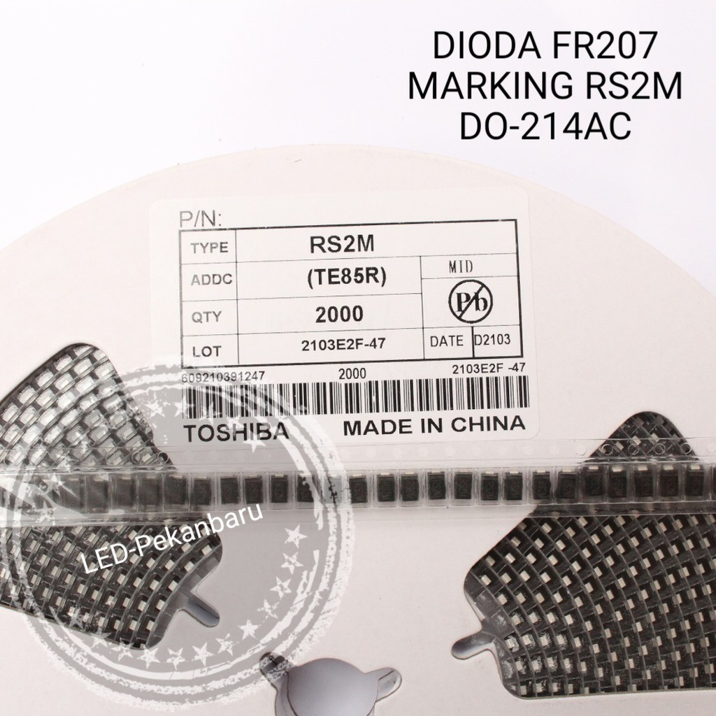 10pcs DIODA FR207 RS2M SMD 2A 1000V DO-214AC