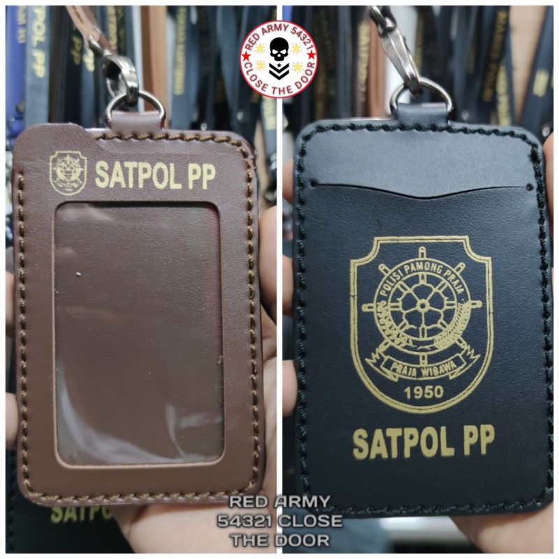 

Holder ID Card / Tali Lanyard Nametag Logo SATPOL PP