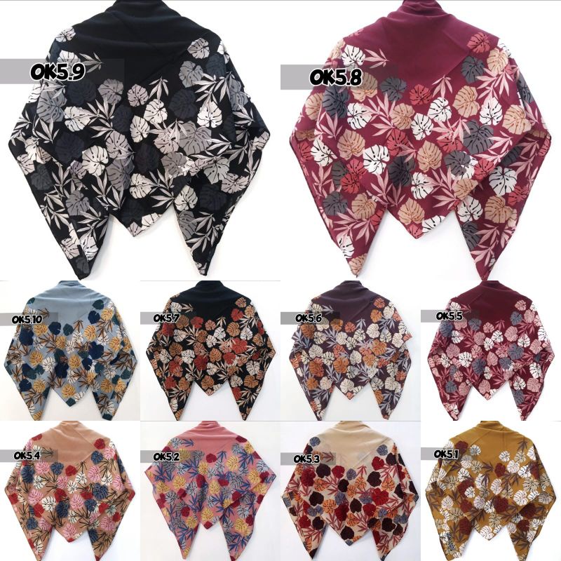 HIJAB MOTIF SEGIEMPAT OK 05 Jilbab Motif Segiempat/Kelaya.id